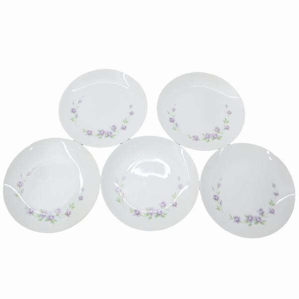 Noritake ノリタケ Fantasy ファンタジー 21cmプレート 5枚セット WHITE(...
