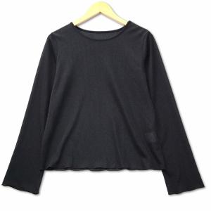 グローバルワーク GLOBAL WORK シースルー ラメ入りプルオーバー カットソー M ブラック レディース