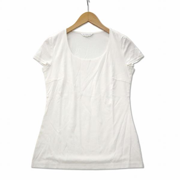 エムプルミエ M-Premier Uネック ショートスリーブ 無地 Tシャツ カットソー 36 (S...
