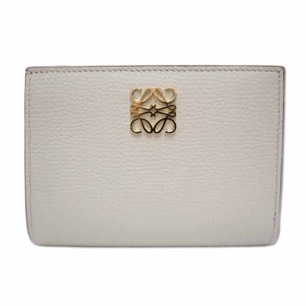 未使用品 ロエベ LOEWE C821NCWX03 アナグラム コンパクト ウォレット(ペブルグレイ...