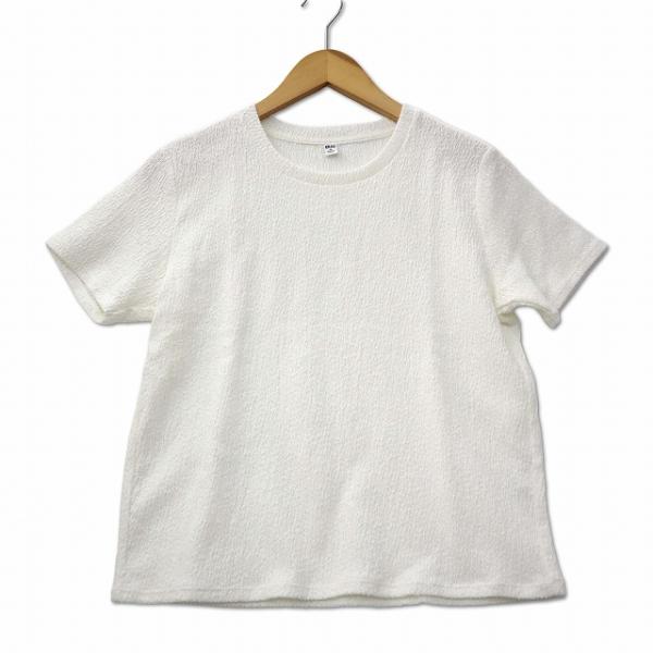 ユニクロ UNIQLO コットン シャーリング T プルオーバー M ホワイト レディース