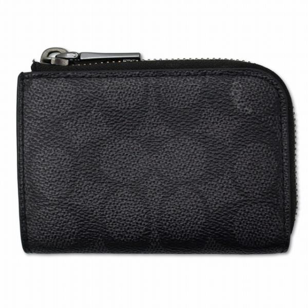 コーチ COACH CW357 ジップ キーケース・シグネチャー キャンバス コインケース 訳アリ ...