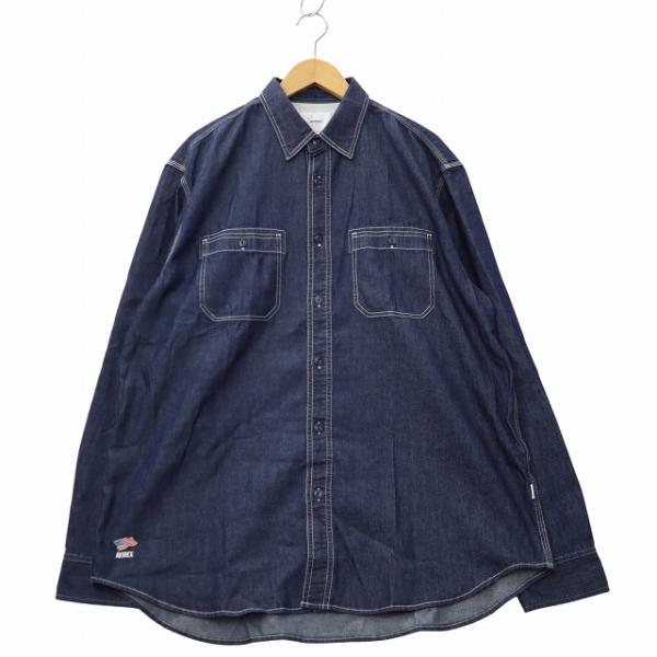 アヴィレックス AVIREX BASIC LIGHT DENIM L/S SHIRT ベーシック ラ...