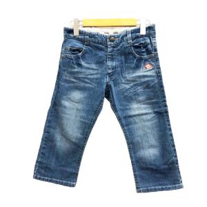 デニムバー DENIM BER デニム ハーフパンツ ジーパン ジップフライ ステッチ ワンポイント ストレッチ 150 青 ライトブルー キッズ｜vectorpremium