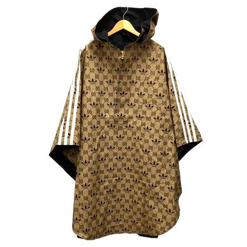 未使用品 グッチ GUCCI ×アディダス adidas 716273 ケープコート ポンチョ フー...