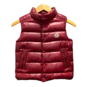 モンクレール MONCLER ダウンベスト アウター フェザー混 ナイロン ワンポイントロゴ 104 赤 レッド キッズ｜vectorpremium