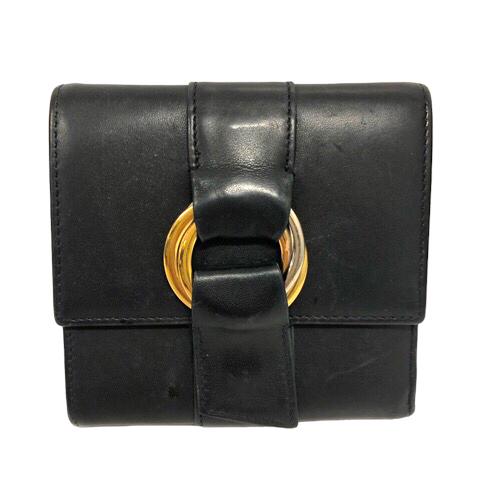 カルティエ Cartier L3000665 トリニティ レザー 財布 ウォレット 三つ折り リング...