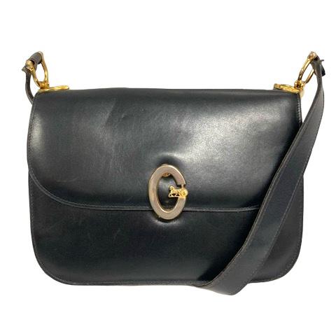 セリーヌ CELINE ヴィンテージ ショルダーバッグ 肩掛けショルダー 馬車金具 黒 ブラック ゴ...