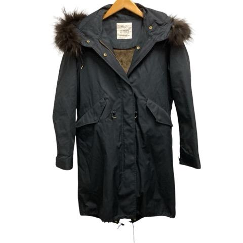 イエナ IENA コート アウター 長袖 フード付き ファー 36 紺 青 ブルー  レディース