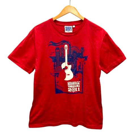 KOBE&amp;YOKOHAMA サザン ライブTシャツ クルーネック コットン プリント 半袖 М 赤 ...