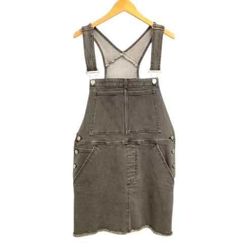 ミルクフェド MILKFED. デニム サロペット オールインワン スカート フリンジ ミニ丈 M ...