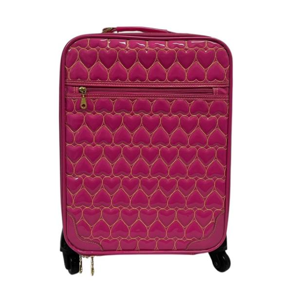 シフレ siffer キャリーケース スーツケース エナメル ハート柄 ドット柄 水玉 ピンク ゴー...