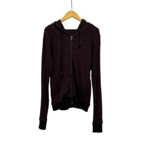 アンダーバー マウジー UNDER BAR moussy パーカー 長袖 無地 フード コットン 0184A480-5330 F 赤 レッド 黒 ブラック レディース