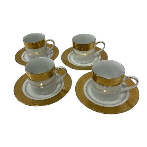 Ashford アッシュフォード  MAGNIFICENCE カップ＆ソーサー 4客セット 食器 白...