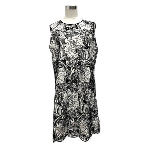 スウィンスウィング SVINSVING レースワンピース コットン フラワー ノースリーブ ひざ丈 ...