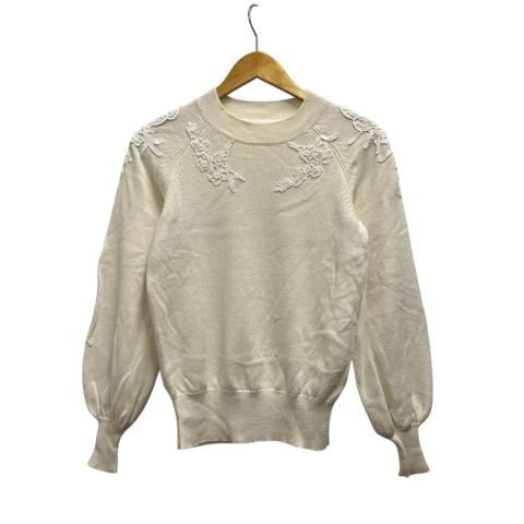 シーバイクロエ SEE BY CHLOE ニット セーター 長袖 クルーネック レース コットン C...