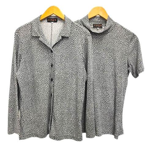 エヴェックス バイ クリツィア アンサンブル 2ピース セット ジャケット カットソー 半袖 長袖 ...