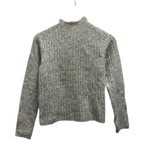 ユニクロ UNIQLO ニット セーター 長袖 モックネック 無地 ウール混 251-411225 S グレー レディース