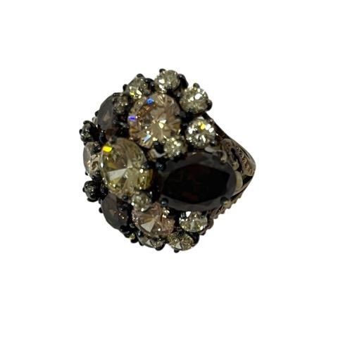 ノーブランド 指輪 リング アクセサリー 10号 茶 ブラウン レディース