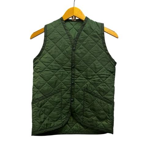 ラベンハム LAVENHAM ベスト Vネック 無地 キルティング 9 緑 グリーン キッズ