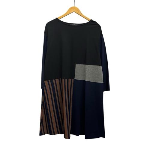 ゼラールスポーツ Zelal Sports ミニワンピース 長袖 クルーネック ボーダー JS15-...