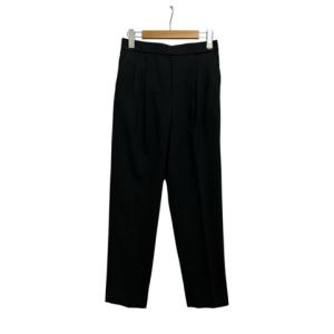 未使用品 グローバルワーク GLOBAL WORK パンツ スラックス 無地 ウエストゴム タック GW521505AD L 黒 ブラック レディース
