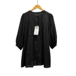 未使用品 グローバルワーク GLOBAL WORK ブラウス 長袖 クルーネック レース コットン混 GW622042AD L 茶 ブラウン レディース