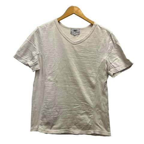 ヒッキー・フリーマン HICKEY FREEMAN Tシャツ Vネック 無地 M ベージュ メンズ