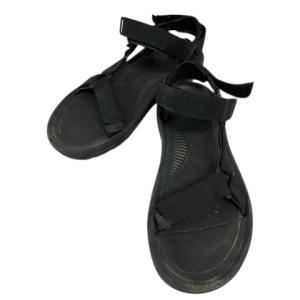 テバ Teva サンダル ハリケーン バックストラップ スポーツサンダル マジックテープ 調節可 無地 フラット 29cm位 黒 ブラック メンズ