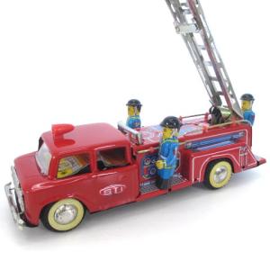 未使用品 当時物 ブリキ玩具 FIRE TRUCK 消防車 はしご車 MF718 おもちゃ アンティーク ヴィンテージ ■SG｜vectorpremium