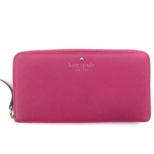 ケイトスペード KATE SPADE 長財布 ウォレット ラウンドジップ ロゴ ピンク レディース