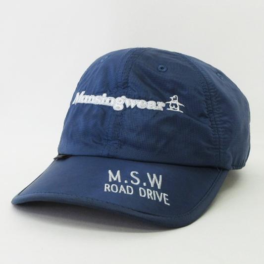 マンシングウェア MUNSINGWEAR キャップ ロゴ 刺繍 紺 ネイビー 帽子 メンズ
