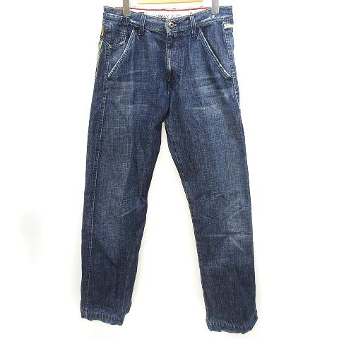 アルマーニ ジーンズ ARMANI JEANS デニムパンツ ジーンズ ジッパーフライ ロゴ金具 コ...