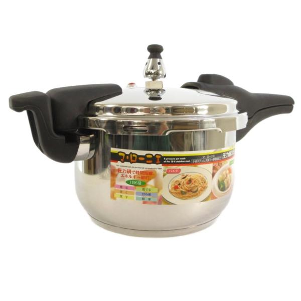 高敏 マ・ローニエ ステンレス フッ素樹脂加工 圧力鍋 片手鍋 調理器具 3.5L シルバーカラー ...