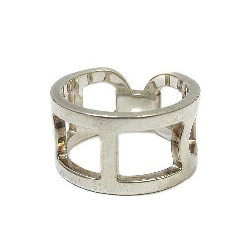 エルメス HERMES エヴァー シェーヌ ダンクル 指輪 リング 925 14号 6.0g シルバ...