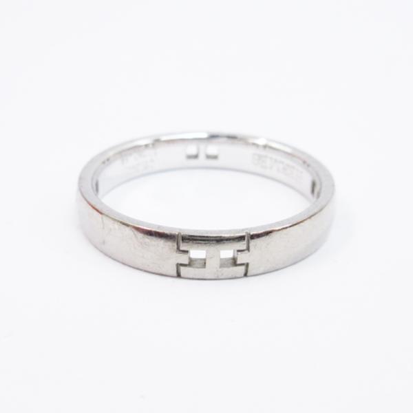 エルメス HERMES エヴァー ヘラクレス リング 指輪 AU750 K18 ホワイトゴールド 1...