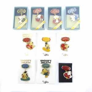 AVIVA ヴィンテージ SNOOPY スヌーピー ブローチ ピンバッジ 10点セット ゴールドカラ...