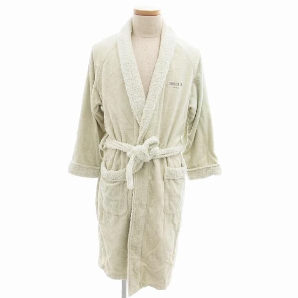 コムサイズム COMME CA ISM home バスローブ ガウン ベルト付き ロング S ベージ...