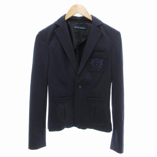 ラルフローレン RALPH LAUREN ジャケット ブレザー 紺ブレ ロゴ刺繍 ノッチドラペル 1...