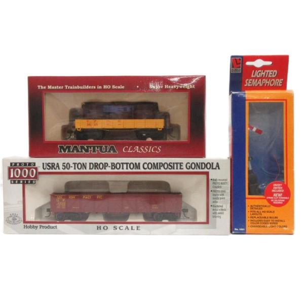 Ｎゲージ ジオラマ踏切 MANTUA 貨車 USRA 50t 鉄道模型 セット イエロー レッド系 ...