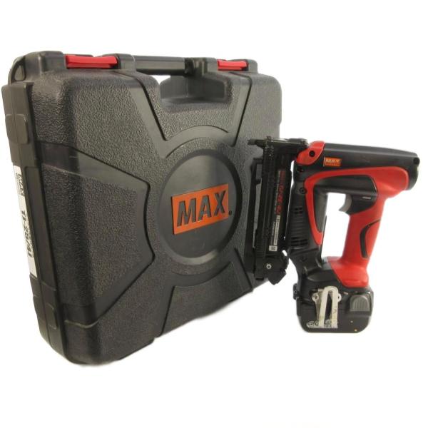 MAX 充電式タッカ TJ-25/4J 充電式電池×2 充電器 赤 レッド
