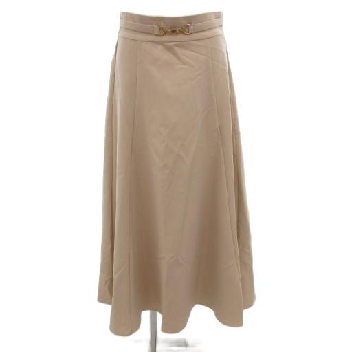 イング INGNI ロングスカート ロング マキシ F ベージュ フレア バックル /JS レディー...