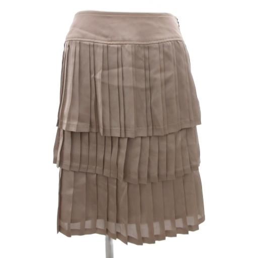 オットー OTTO スカート プリーツ ティアード ひざ丈 9 ベージュ /JS ■ECT レディー...