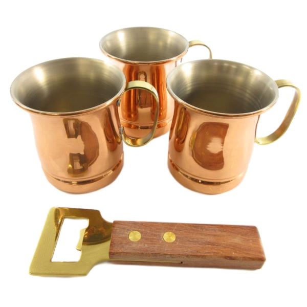 未使用品 COPPER 100 HOME WARE ビアーマグ カップ コップ 栓抜き 食器 銅製 ...