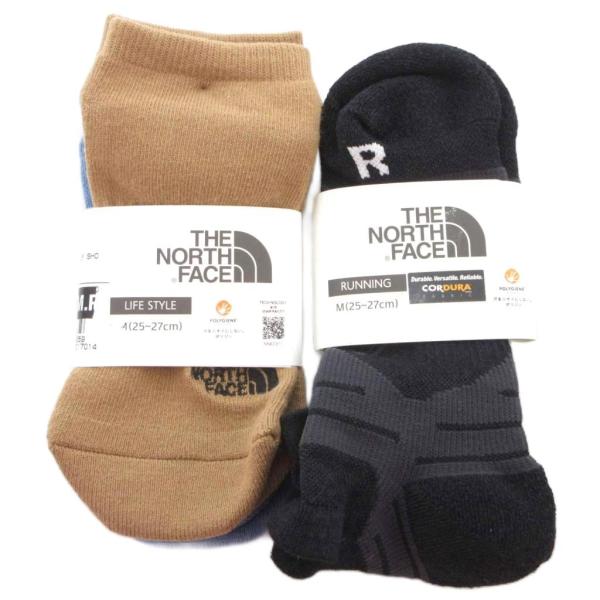 未使用品 ザノースフェイス THE NORTH FACE タグ付き 3点セット 靴下 ソックス ロゴ...