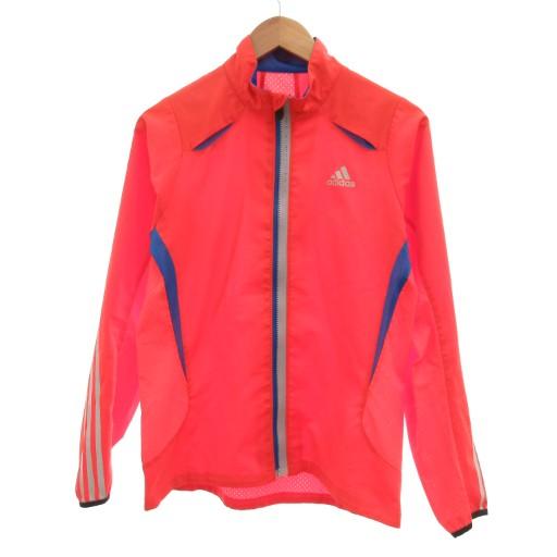 アディダス adidas ジャージ ジャケット メッシュ ジップアップ ライン M オレンジ /JS...