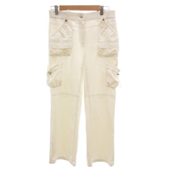 アダバット adabat カーゴパンツ ストレートシルエット ロゴ刺繍 40 白 ホワイト /JS ...