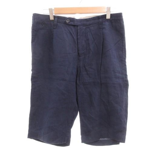 ラコステ LACOSTE ハーフパンツ ショーツ 麻 リネン 38 紺 ネイビー /JS ■ECT ...