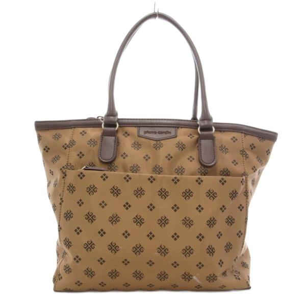 ピエールカルダン Pierre Cardin ハンドバッグ トートバッグ 総柄 茶 ブラウン /YJ...