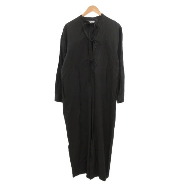 ケイビーエフ KBF アーバンリサーチ オールインワン オーバーオール 長袖 サテン地 F 黒 ブラ...